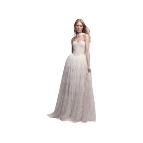 Nocturne Strapless Lace Wedding Dress