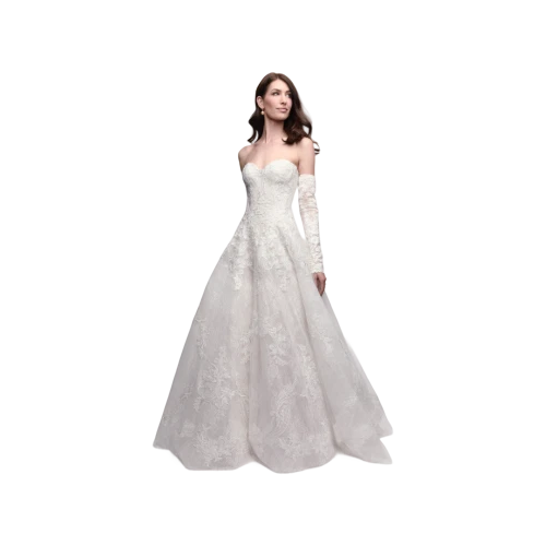 Nocturne Strapless Lace Wedding Dress